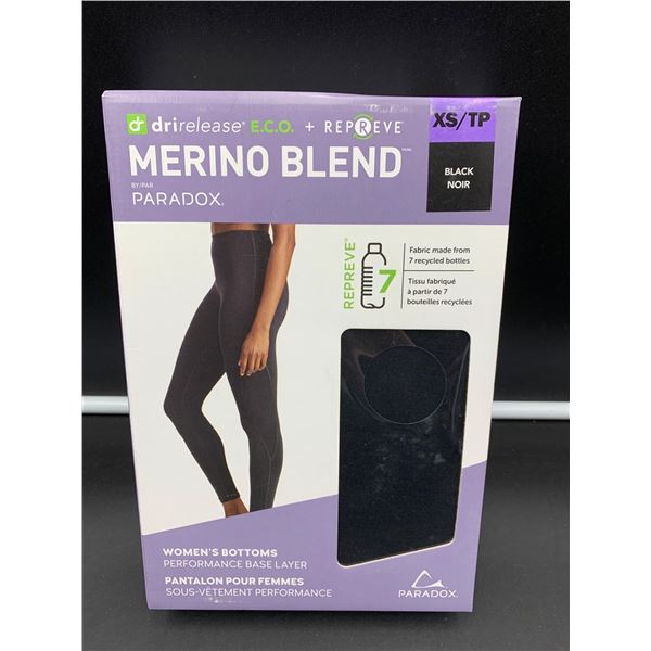 driRelease Merino Blend Base Layer Bottom-Black (xs)