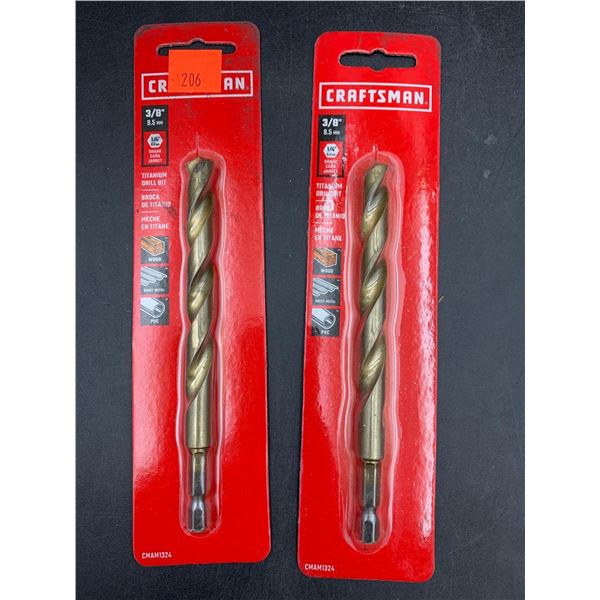 Craftsman .25in Titanium Drill Bit (2ct)