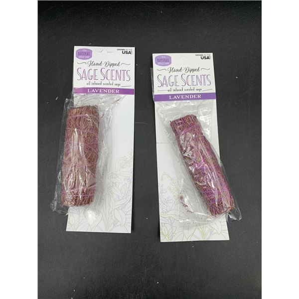 Hand Dipped Sage Scents Oil Infused Scented Sage-Lavender (2ct)