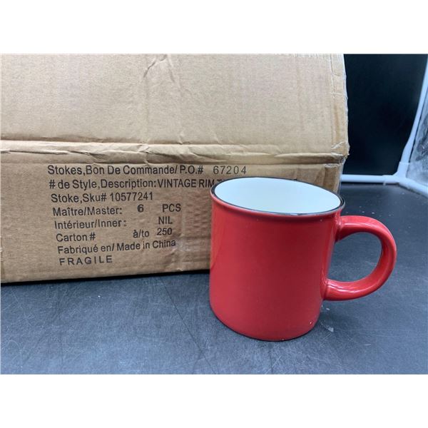 Stokes Vintage Rim Coffee Mugs (6pcs)