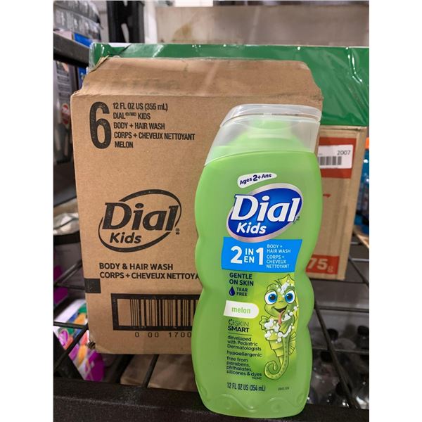 Case lot dial kids 2 in 1 body and hair 6 x 355ml