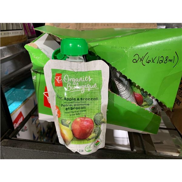 CASE LOT - organic pear, apple and broccoli sauce 2 x 6 x 128ml