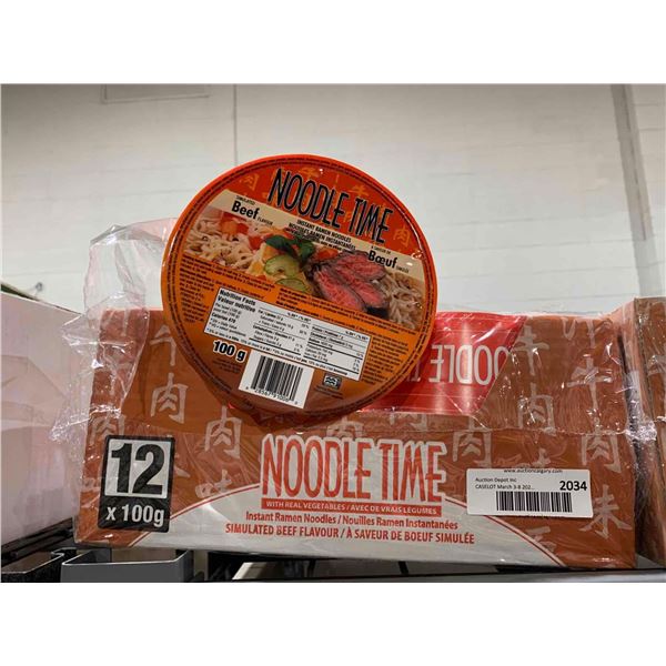 CASE LOT - noodle time beef flavour 12 x 100g