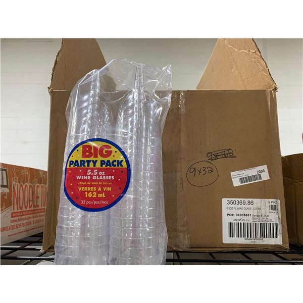 CASE LOT - wine glasses 9 x 32