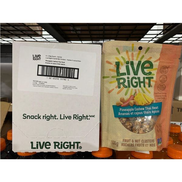 CASE LOT - live right pineapple cashew thai heat 6 x 100g