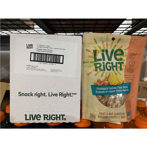 CASE LOT - live right pineapple cashew thai heat 6 x 100g