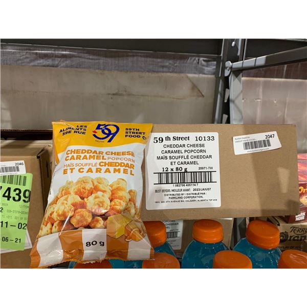 CASE LOT - cheddar caramel popcorn 12 x 80g