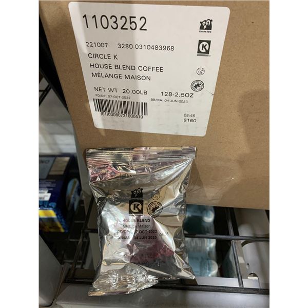 CASE LOT - circle k house blend coffee 128 x 2.5oz