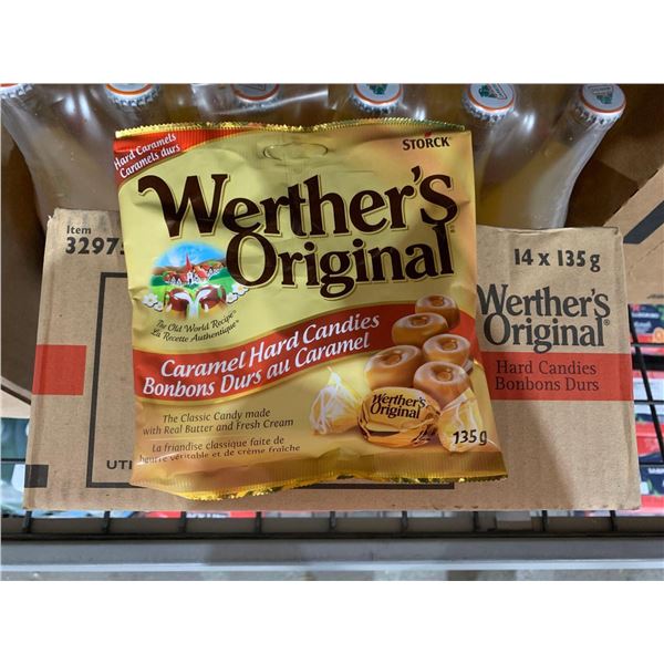 CASE LOT - werthers original caramel hard candies 14 x 135g