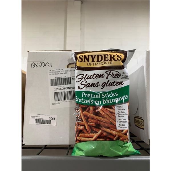 CASE LOT - Snyders Gourmet Pretzel Sticks 12 x 220g