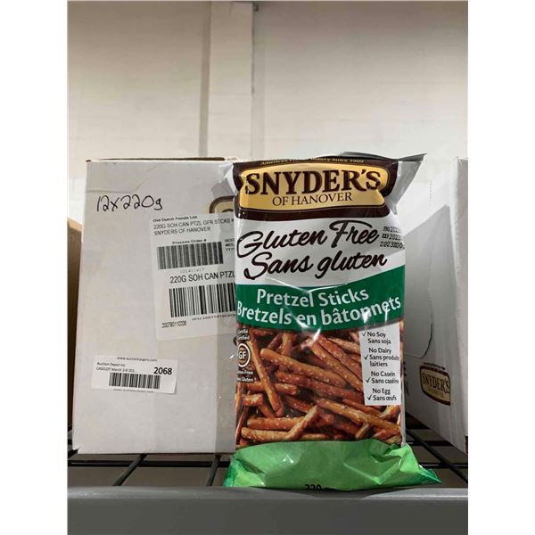 CASE LOT - Snyders Gourmet Pretzel Sticks 12 x 220g