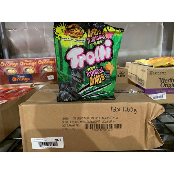 CASE LOT -Trolli Sour Dino Gummies 12 x 120g