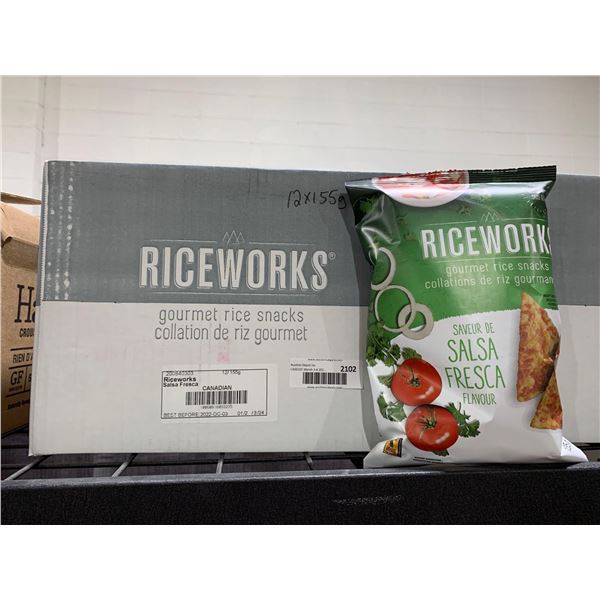 CASE LOT - Riceworks Gourmet Salsa Fresca Snacks 12 x 155g