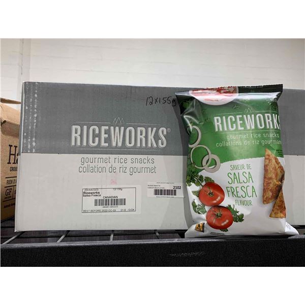 CASE LOT - Riceworks Gourmet Salsa Fresca Snacks 12 x 155g