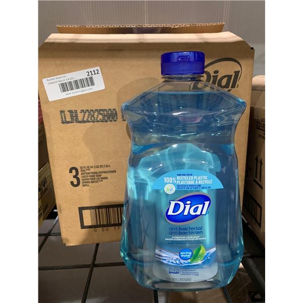 CASE LOT - Dial antibacterial liquid hand soap 3 x 1.53L refill