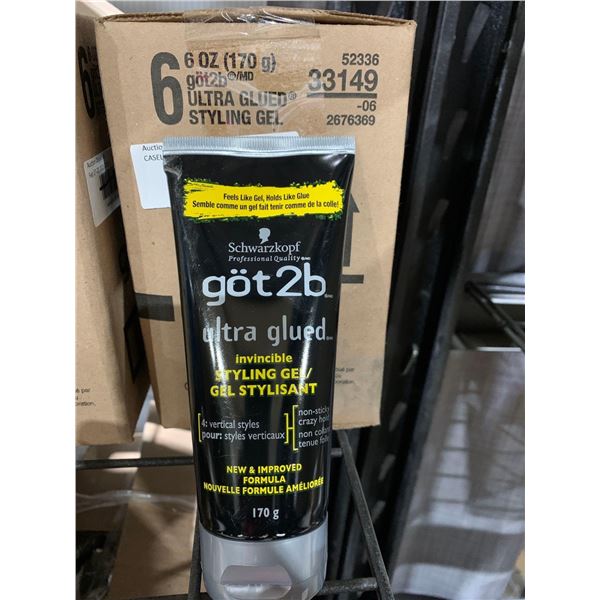 CASE LOT - Got 2 B Ultra Glued Styling Gel 6 x 170g
