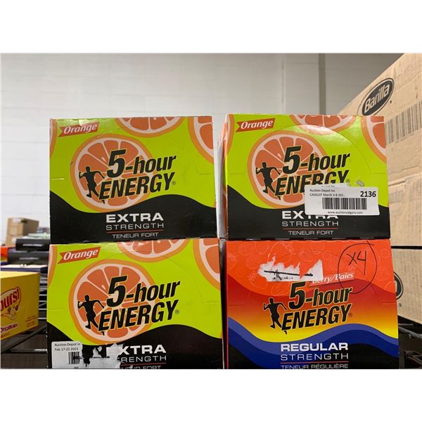 CASE LOT - 5 Hour Energy wholesale lot of 4 cases (48 bottles)