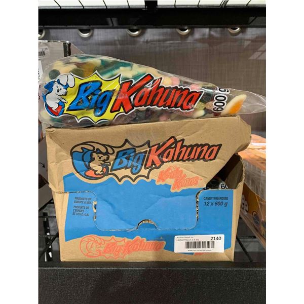 CASE LOT - Big Kahuna Sour Gummies Cones 12 x 600g