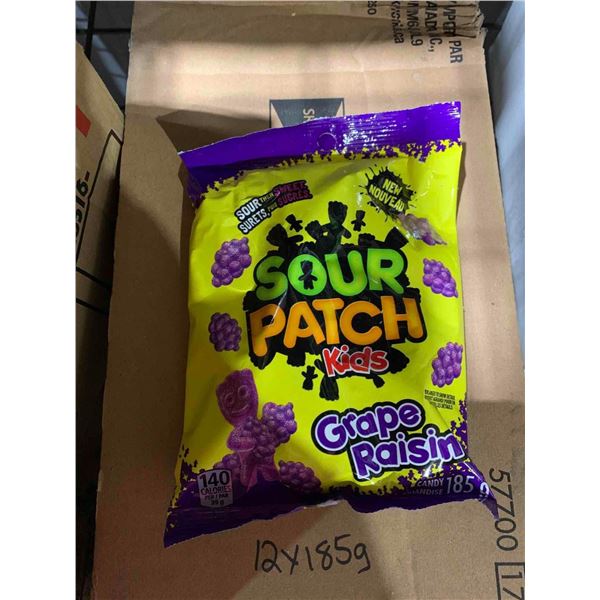 CASE LOT - Sour Patch Kids Grape Gummies 12 x 185g