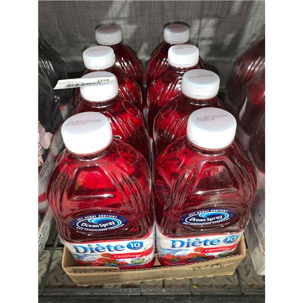 CASE LOT - Ocean Spray Diet Cranberry Cocktail 8 x 1.89L