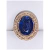 Image 3 : Natural Sapphire 6.35 Carat & Diamond Soliatire.925 silver and 14K Gold - Certificate Value $1700.00
