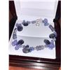 Image 1 : Natural Kyanite & Tanzanite Briolette Cut Stones 14.85 Carat. 925 silver Bracelet - Certificate Valu
