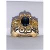 Image 1 : Ladies 14K Gold 2.02 Carat Oval Cut Sapphire Solitaires Anniversary Ring - Certificate Value $6200.0