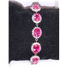 Image 1 : Ladies .925 Silver Pink Topaz 17.05 Carat Multi Gemstone Bracelet - Certificate Value $2600.00