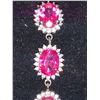 Image 2 : Ladies .925 Silver Pink Topaz 17.05 Carat Multi Gemstone Bracelet - Certificate Value $2600.00