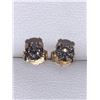 Image 2 : Diamond Stud Earrings .72 Carat 14K Gold - Certificate Value $4900.00