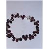 Image 1 : Ladies Garnet 18.60 carat on .925 Silver Briolette Cut Stones Bracelet - Certificate Value $280.00