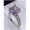 Image 2 : Ladies .925 Silver Princess Cut 1.1 Carat Solitaire Ring