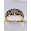 Image 1 : Ladies Bezel Style Multi Stone 14K GP Wedding Band size 7