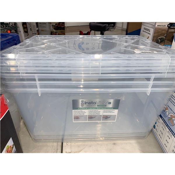 GreenMade InstaView Lot of 3 Clear Totes with Locking Lids