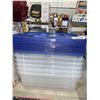 Image 1 : Lot of 6 Clear Totes with Locking Handle Lids