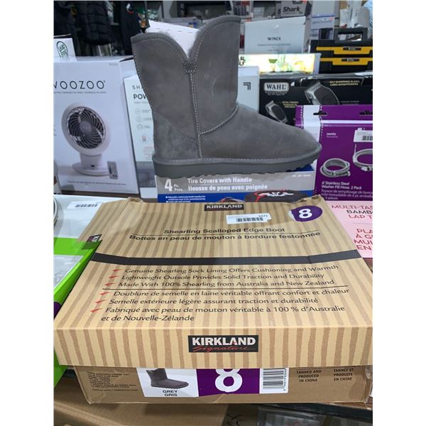 Kirkland Shearling Scalloped Boots Ladies Size 8