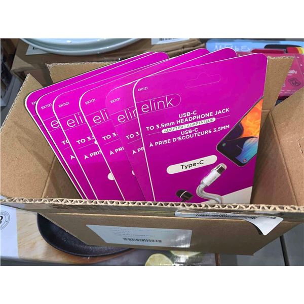 Elink USB-C To 3.5mm Headphone Jack Adapter Type C LOT of 6