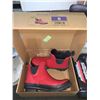 Image 2 : Pendleton | Women's Lined Rubber Chelsea Boots  RED Size 8