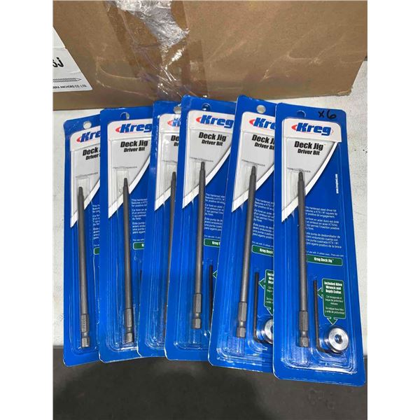 Kreg Deck Jig Driver Bit 6" KTX / #1 LOT of 6