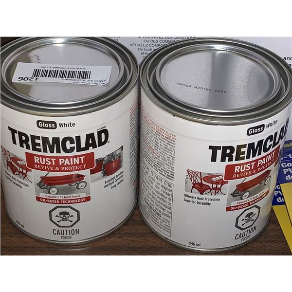 Tremclad Gloss White Rust Paint 2X 946ml