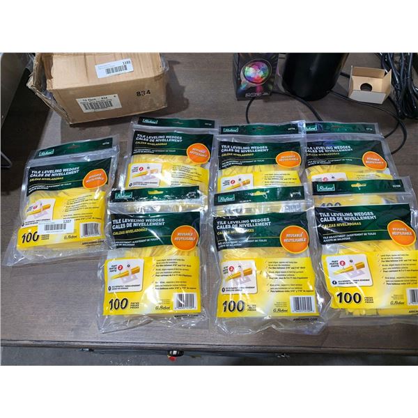 Lot of 7 X100pc - 2 part, Tile Leveling Wedges