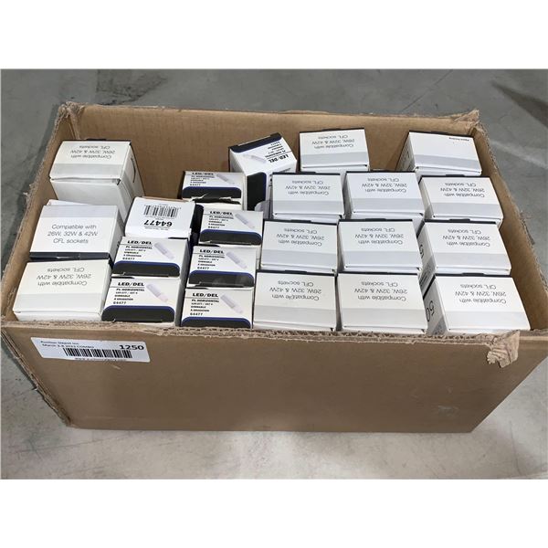 Box Lot of Bulbs Lunera CFL LCD &  Standard Horizontal LED Dimmable