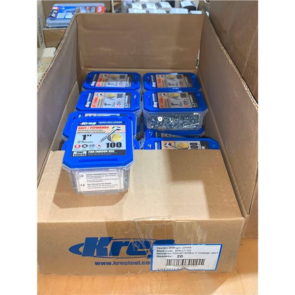Kreg Soft / Plywood Screws 100 Count - Lot of 20