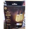 Image 1 : GE Vintage Style 60WE Amber Glass Bulbs 6X2 Lights= 12 Bulbs