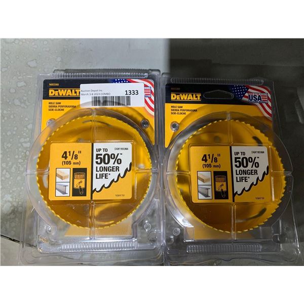 DeWalt 4-1/8 Hole Saw - Lot of 2