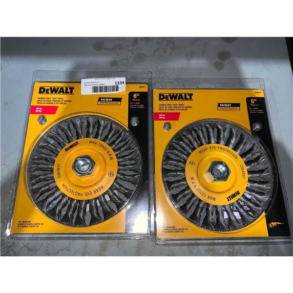 DeWalt 6' Carbon Cable Twist Wheel- Lot of 2