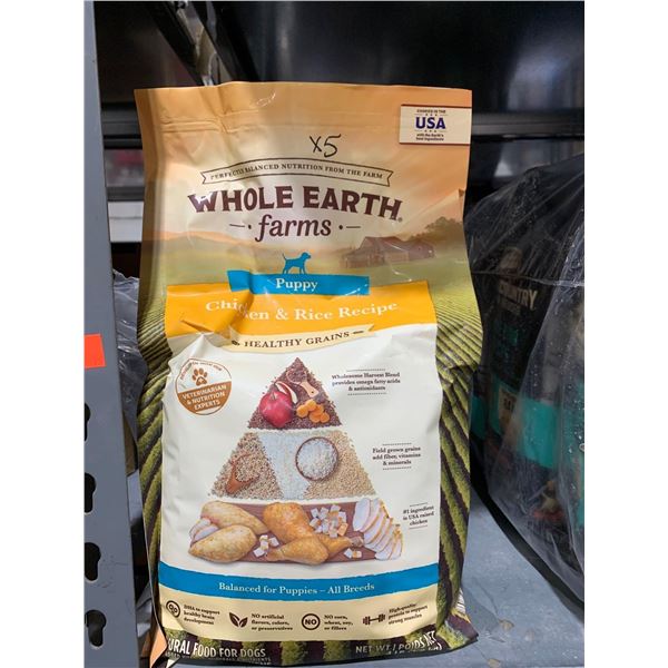 Whole Earth Farms Chicken & Rice Puppy  Kibble 5x4Lbs