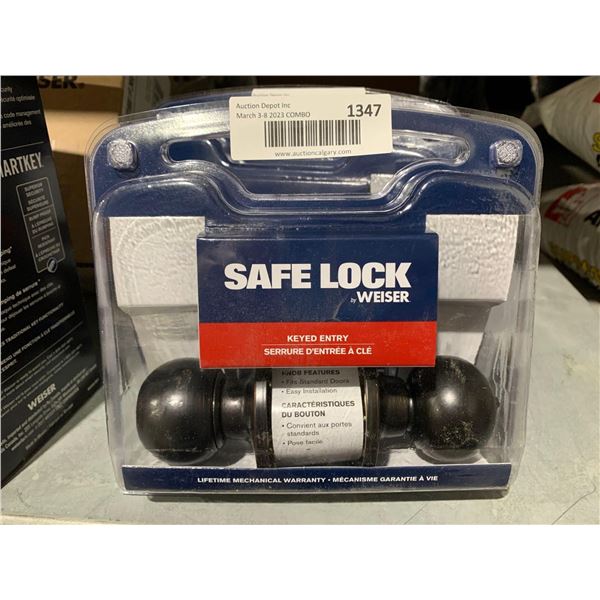 Weiser Safe Lock Keyed Entry Handle
