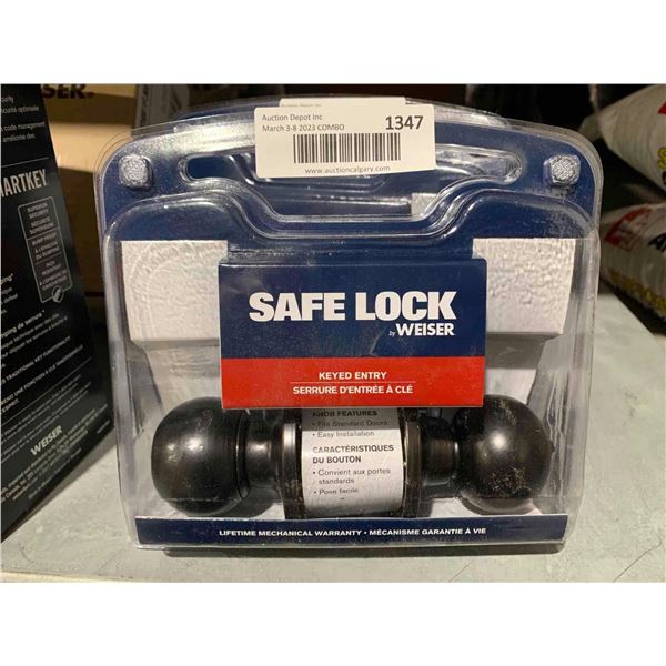Weiser Safe Lock Keyed Entry Handle