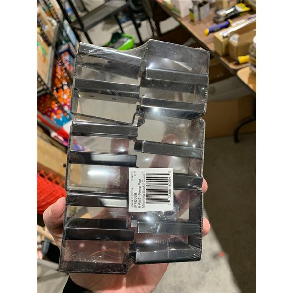 6x6 Pack Fence Post Mounting Bracket - Black